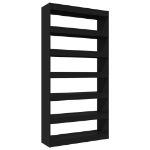 Libreria/Divisorio Nero 100x30x198 cm in Legno Ingegnerizzato