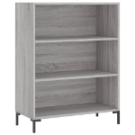 Libreria Grigio Sonoma 69,5x32,5x90 cm in Legno Multistrato