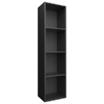 Libreria/Mobile TV Nero 36x30x143 cm in Legno Multistrato