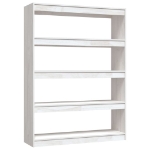 Libreria/Divisorio Bianco 100x30x135,5 cm in Legno di Pino