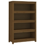 Libreria Marrone Miele 80x35x126 cm in Legno Massello di Pino