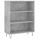 Libreria Grigio Cemento 69,5x32,5x90 cm in Legno Multistrato