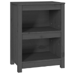 Libreria Grigia 50x35x68 cm in Legno Massello di Pino