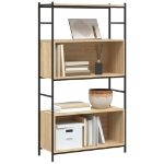 Libreria Rovere Sonoma 80x30x145,5 cm Legno Multistrato e Ferro