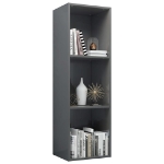 Libreria/Mobile TV Grigio Lucido 36x30x114 cm Legno Multistrato