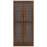 Mobile Vetrina Rovere Marrone 82,5x30,5x185,5 Legno Multistrato