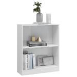 Libreria Bianco Lucido 60x24x74,5 cm in Legno Multistrato