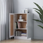 Libreria Bianco Lucido 82,5x30,5x115 cm in Legno Multistrato