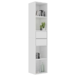 Libreria Bianco Lucido 36x30x171 cm in Legno Multistrato