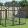 vidaXL Voliera Antracite 1,79x8x1,85 m in Alluminio