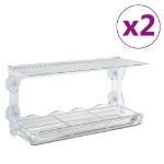 vidaXL Mangiatoie per Uccelli da Finestra 2 pz in Acrilico 30x12x15 cm