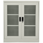 Armadio per Ufficio Grigio Chiaro 90x40x105 cm in Acciaio