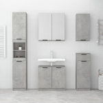 Mobile Bagno Grigio Cemento 64,5x33,5x59cm in Legno Multistrato