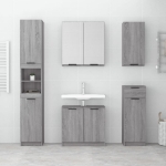 Mobile Bagno Grigio Sonoma 64,5x33,5x59 cm in Legno Multistrato