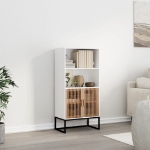 Credenza Bianca 60x35x125 cm in Legno Multistrato