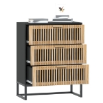 Credenza Nera 60x30x75 cm in Legno Multistrato