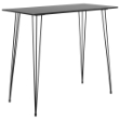 Tavolo da Bar Nero 120x60x105 cm