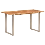 Tavolo da Pranzo 140x70x76 cm Legno Massello di Acacia