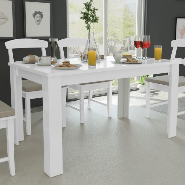 Tavolo da Pranzo 140x80x75 cm Bianco