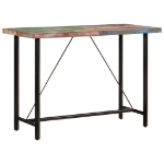 Tavolino da Bar 150x70x107cm Legno Massello di Recupero e Ferro