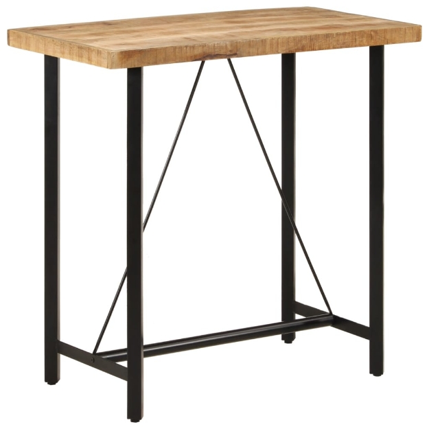 Tavolino da Bar 110x55x107 cm Legno Massello di Mango e Ferro
