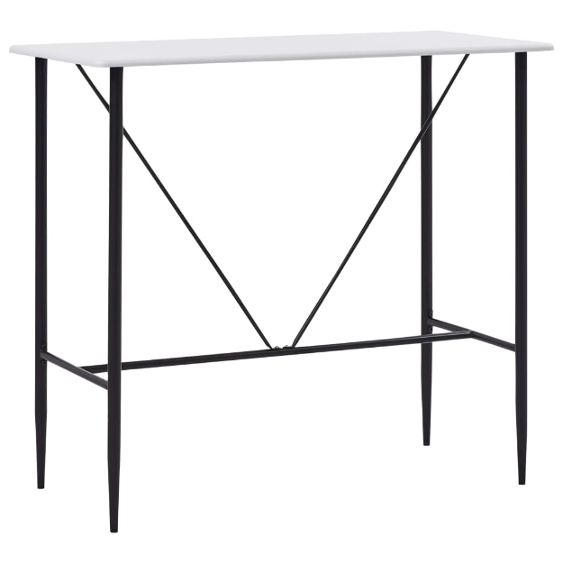 Tavolo da Bar Bianco 120x60x110 cm in MDF