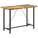 Tavolino da Bar 150x70x107 cm Legno Massello di Mango e Ferro