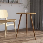 Tavolo da Bistrot Marrone Scuro Ø60x76 cm in MDF e Ferro