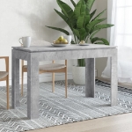 Tavolo da Pranzo Grigio Cemento 120x60x76 cm Legno Multistrato