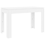 Tavolo da Pranzo Bianco 120x60x76 cm in Legno Multistrato