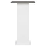 Tavolo da Bar Bianco e Grigio Antracite 60x60x110 cm
