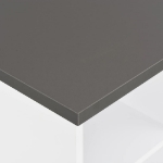 Tavolo da Bar Bianco e Grigio Antracite 60x60x110 cm