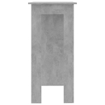 Tavolino da Bar con Ripiani Grigio Cemento 102x50x103,5 cm