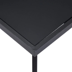 Tavolo da Pranzo Nero 160x80x75 cm in Vetro Temperato