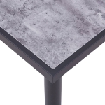 Tavolo da Pranzo Nero e Grigio Cemento 140x70x75 cm in MDF