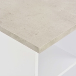 Tavolo da Bar Bianco e Cemento 60x60x110 cm