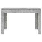 Tavolo da Pranzo Grigio Cemento 120x60x76 cm Legno Multistrato