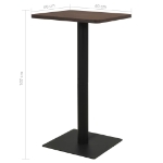 Tavolo da Bistrot Cenere Scuro 60x60x107 cm