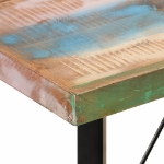 Tavolino da Bar 150x70x107cm Legno Massello di Recupero e Ferro