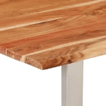 Tavolo da Pranzo 140x70x76 cm in Legno Massello di Acacia