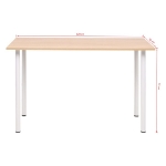 Tavolo da Pranzo 120x60x73 cm Rovere e Bianco