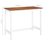 Tavolino da Bar in Legno Massello 108x60x91 cm
