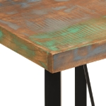 Tavolino da Bar 55x55x107 cm Legno Massello di Recupero e Ferro