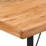 Tavolino da Bar 110x55x107cm Legno Massello di Acacia e Ferro