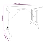 Tavolo da Pranzo 110x65x82cm in Legno Massello di Abete e Ferro