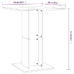 Tavolo da Bistrot Rovere Sonoma 60x60x75 cm Legno Multistrato