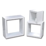 Set Scaffali a Cubo 3 pz Bianco