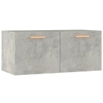 Armadietto a Muro Grigio Cemento 80x35x36,5cm Legno Multistrato