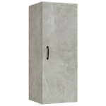 Mobile Pensile Muro Grigio Cemento 34,5x34x90 Legno Multistrato