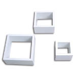 Set Scaffali a Cubo 3 pz Bianco